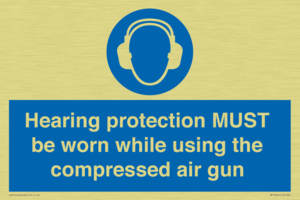 Hearing protection MUST be worn while using the compressed air gun
